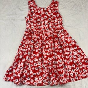 Vivie and Ash Red Floral Tank Dress Size 8 VGUC